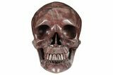 Realistic, Polished Red Picture Jasper Skull #199587-1